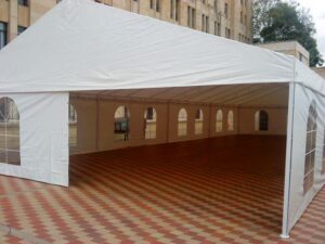 carpa tipo hangar industrial instalada